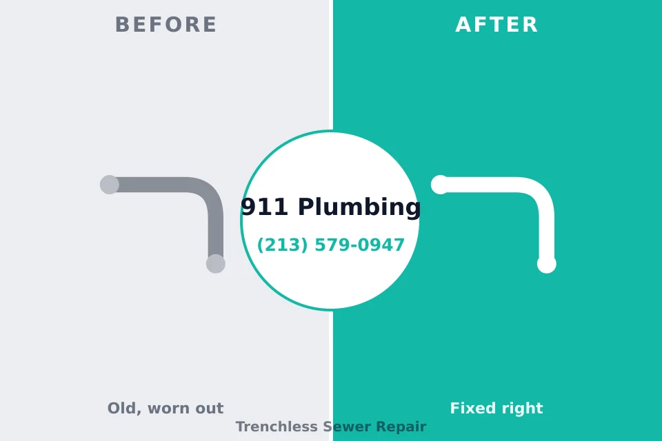 Before and after: plumbing company Foster City, CA